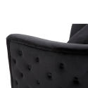 Poltrona in velluto glam con piedini oro e cuscino Bucarest-P 