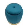 Pouf contenitore rotondo in velluto con base metallica 43cm Paris Sconti