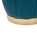 Pouf contenitore rotondo in velluto con base metallica 43cm Paris Stock