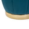 Pouf contenitore rotondo in velluto con base metallica 43cm Paris Stock