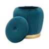 Pouf contenitore rotondo in velluto con base metallica 43cm Paris Saldi