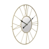 Orologio rotondo da parete in metallo dorato 80cm con specchio Stick Offerta