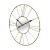 Orologio rotondo da parete in metallo dorato 80cm con specchio Stick Saldi