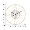 Orologio rotondo da parete in metallo dorato 80cm con specchio Stick Modello