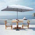 Ombrellone giardino 3x2 alluminio rettangolare palo centrale bar hotel Eden Saldi