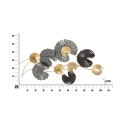 Decorazione da parete in metallo 3D con finiture dorate Web Catalogo