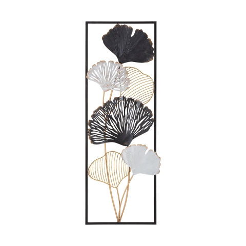 Decorazione da parete in metallo 3D rettangolare h90cm Ory Promozione