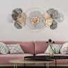 Decorazione da parete in metallo 3D con motivo floreale Poxy Vendita