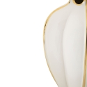 Vaso per fiori in ceramica bianco e dettagli dorati Potter Saldi
