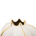 Vaso per fiori in ceramica bianco e dettagli dorati Potter Sconti