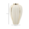 Vaso per fiori in ceramica bianco e dettagli dorati Potter Catalogo