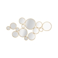 Decorazione da parete con specchi rotondi dorati Mirrors Promozione