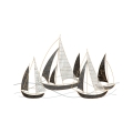Decorazione da parete in metallo 3D ispirazione marina Veliero Promozione