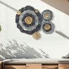 Decorazione da parete 3D in metallo multicolore floreale Otos Vendita
