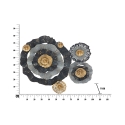 Decorazione da parete 3D in metallo multicolore floreale Otos Stock