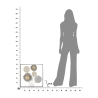 Sqity Quadratische 3D-Metall-Wanddekoration mit Blumenmotiven Katalog