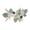 Decorazione da parete 3D in metallo muticolore stile tropicale con foglie Amaz Promozione
