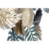 Decorazione da parete 3D in metallo muticolore stile tropicale con foglie Amaz Saldi