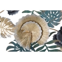 Decorazione da parete 3D in metallo muticolore stile tropicale con foglie Amaz Catalogo