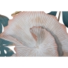 Decorazione da parete 3D in metallo muticolore stile tropicale con foglie Amaz Stock