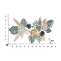 Decorazione da parete 3D in metallo muticolore stile tropicale con foglie Amaz Scelta