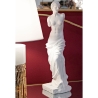Statua classica decorativa da tavolo in poliresina bianca h49cm Greek Vendita