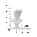 Scultura classica decorativa mezzobusto in poliresina h34cm Man Stock