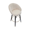 Sgabello bar cucina in velluto e gambe in legno nero e dorato h80cm Prague Misure