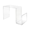 Table basse en plexiglas transparent design avec porte-revues S-Table Promotion