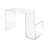 Tavolino in plexiglass di design trasparente con portariviste S-Table Promozione