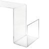 Tavolino in plexiglass di design trasparente con portariviste S-Table Saldi