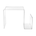 Tavolino in plexiglass di design trasparente con portariviste S-Table Offerta