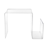 Tavolino in plexiglass di design trasparente con portariviste S-Table Offerta