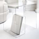 Tavolino da salotto in plexiglass trasparente 33x50x50cm G  Table Saldi