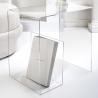 Tavolino da salotto in plexiglass trasparente 33x50x50cm G  Table Saldi