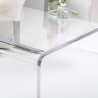 Tavolino moderno in plexiglass trasparente 40x81x36cm da salotto Milvio Offerta