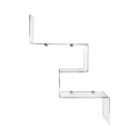 Mensola trasparente in plexiglass dal design moderno VA-ET-VIENT 2 Modello