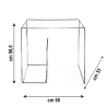Tavolino da salotto in plexiglass trasparente 33x50x50cm G  Table Catalogo