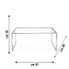 Tavolino moderno in plexiglass trasparente 40x81x36cm da salotto Milvio Catalogo