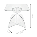 Wohnzimmer aus durchsichtigem Plexiglas quadratisch 50x50cm Tessara Rabatte