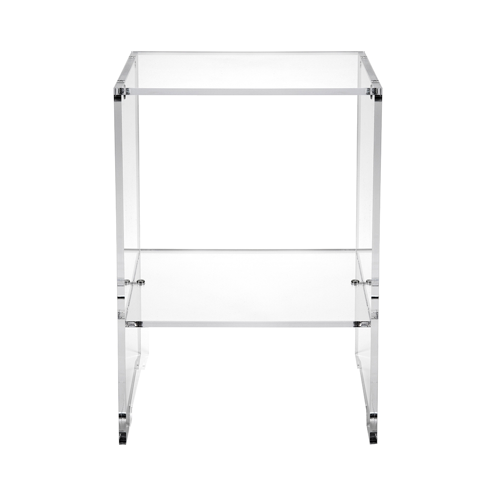 Tavolino da salotto in plexiglass trasparente di design 29x32x45cm Contigo Promozione Tavolino da salotto in plexiglass trasparente di design 29x32x45cm Contigo Promozione