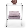 Tavolino da salotto in plexiglass trasparente di design 29x32x45cm Contigo Offerta