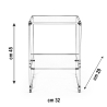Tavolino da salotto in plexiglass trasparente di design 29x32x45cm Contigo Stock