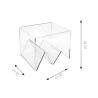 Tavolino da salotto in plexiglass trasparente con portariviste Zigozago Catalogo