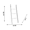 Scaletta porta asciugamani in plexiglass trasparente 40×100cm Penrose Small Saldi