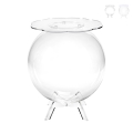 Tavolino da salotto a sfera contenitore in plexiglass trasparente Boollino Promozione