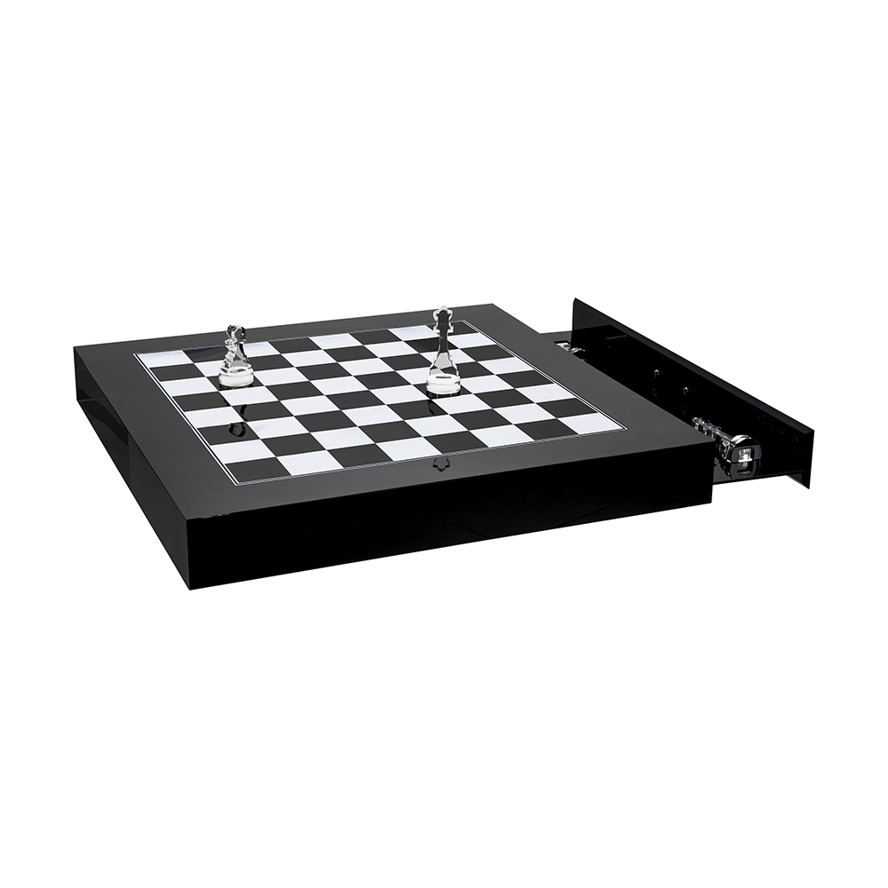 Schachbrett und Damespiel aus klarem Plexiglas modernes Design Magnus Aktion Schachbrett und Damespiel aus klarem Plexiglas modernes Design Magnus Aktion