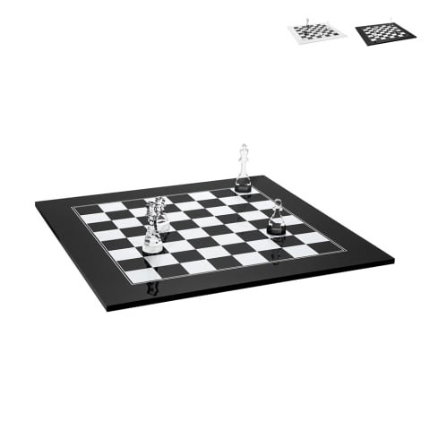 Dame Brettspiel aus transparentem Plexiglas Design Kasparov Aktion