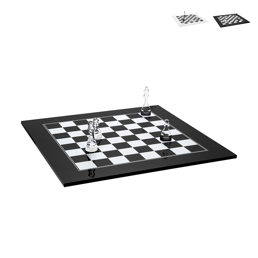 Dame Brettspiel aus transparentem Plexiglas Design Kasparov Aktion Dame Brettspiel aus transparentem Plexiglas Design Kasparov Aktion