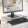 Supporto monitor oc scrivania in plexiglass trasparente 25x49x8cm Oly Offerta